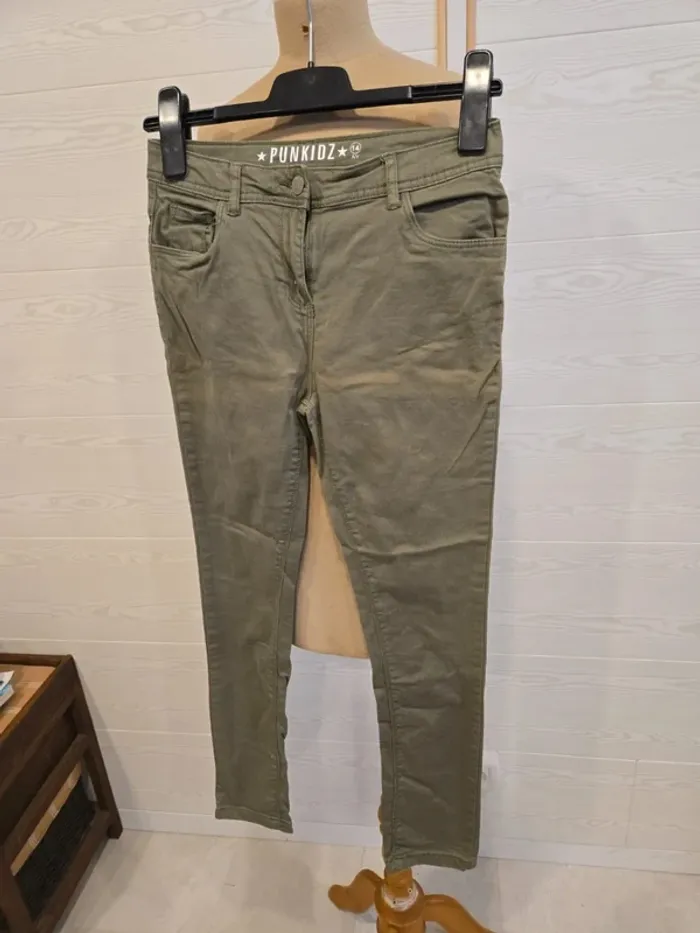 Jean skinny kaki 14 ans neuf - photo numéro 2