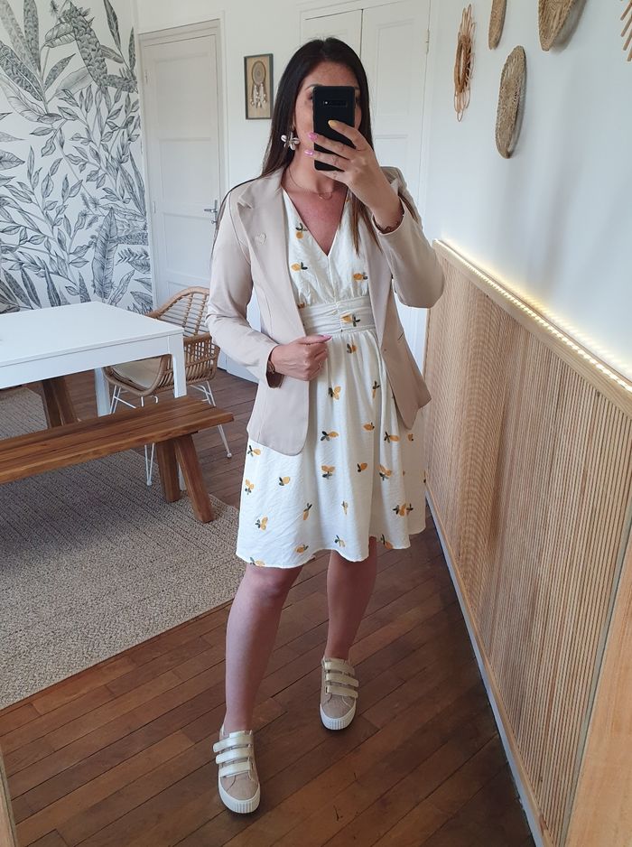 Blazer cintré beige Coeur doré Taille M (taille petit) - photo numéro 2