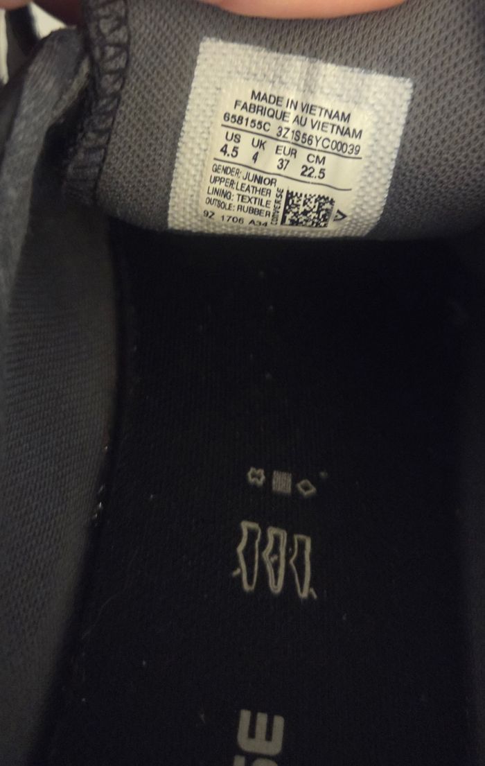 Converse All Star Pro Leather Junior noir  scratchs – T37 – excellent état – cuir - photo numéro 8