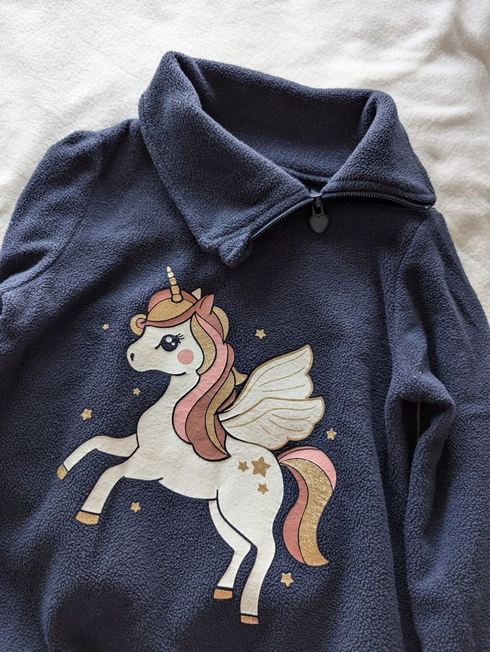 Sweat polaire bleu marine licorne - 110 - C&A - photo numéro 7