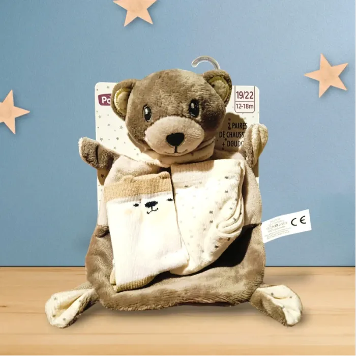 Ensemble doudou et chaussettes Pommette