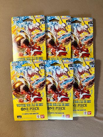 6 Boosters Blister One Piece OP15 Aventure sur l’Île de Dieu