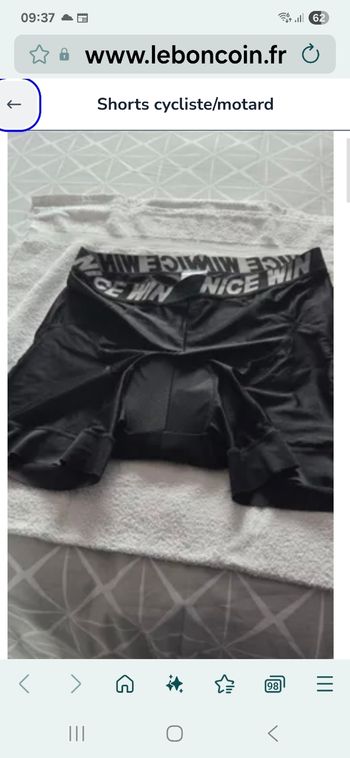 Short cycliste/motard T.3XL