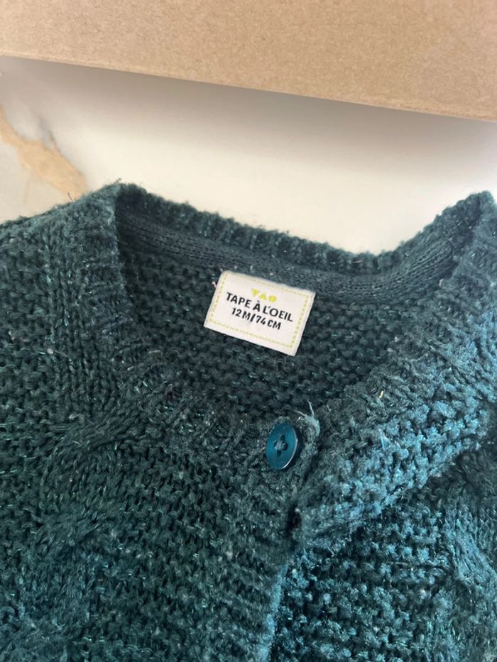 Gilet tape à l’œil 12 mois vert - photo numéro 4