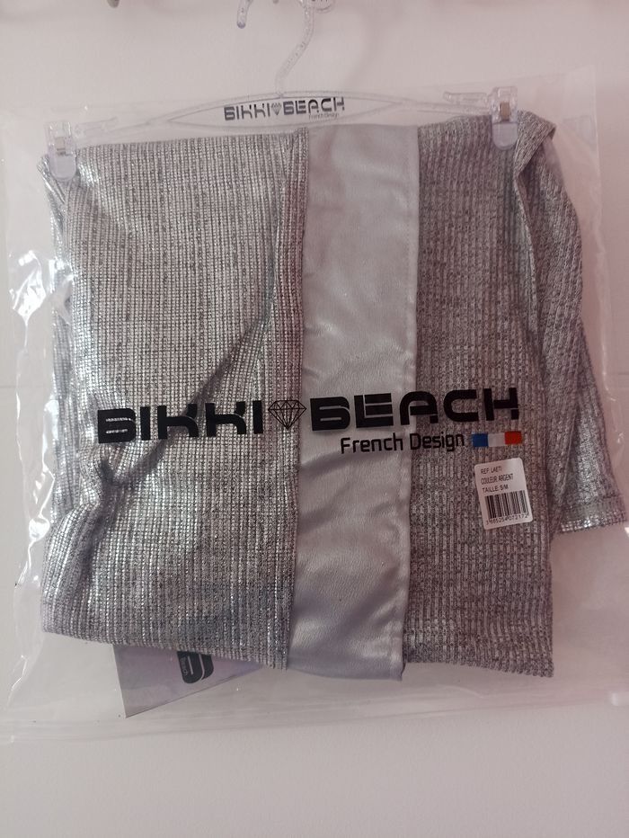 Kimono de plage scintillant, argent, BIKKI BEACH - photo numéro 4