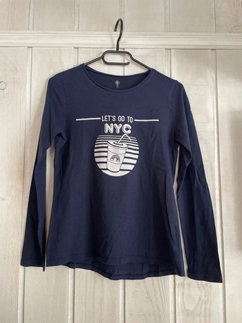 T-shirt ML marine - Z - 14ans