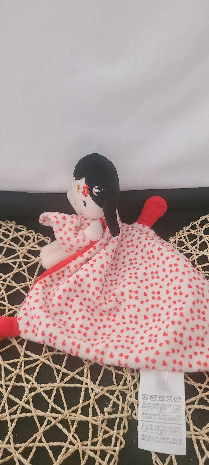 Poupée MOTS D'ENFANTS doudou cape "JOLIE comme un COEUR" - photo numéro 2