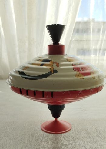 Grande toupie Vintage en métal