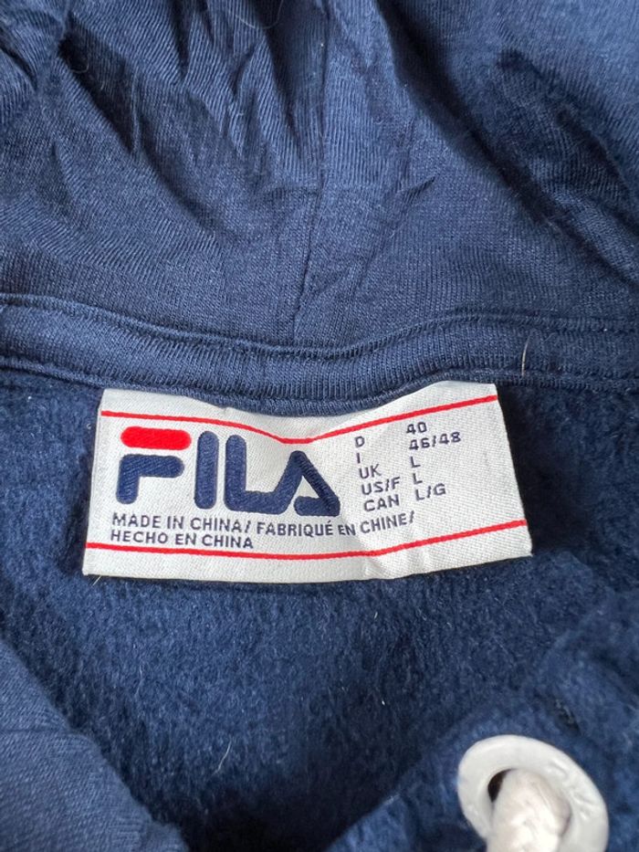 Sweat à Capuche Polaire FILA Bleu Marine Taille L – Logo Brodé - photo numéro 8