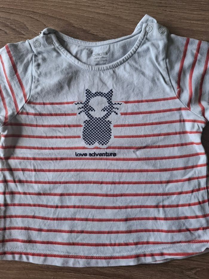 Jolie sweat Manches longues léger fille taille 12mois. Très bon état. Marque obaibi - photo numéro 2