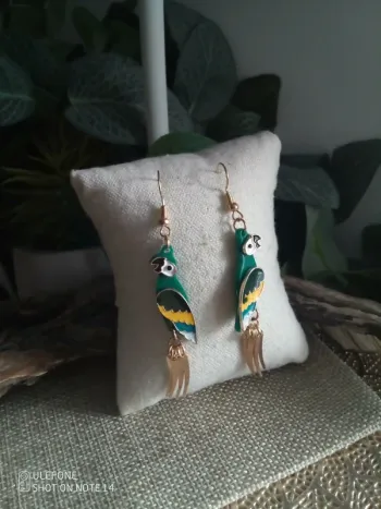 Boucles d'oreilles bohèmes perroquets