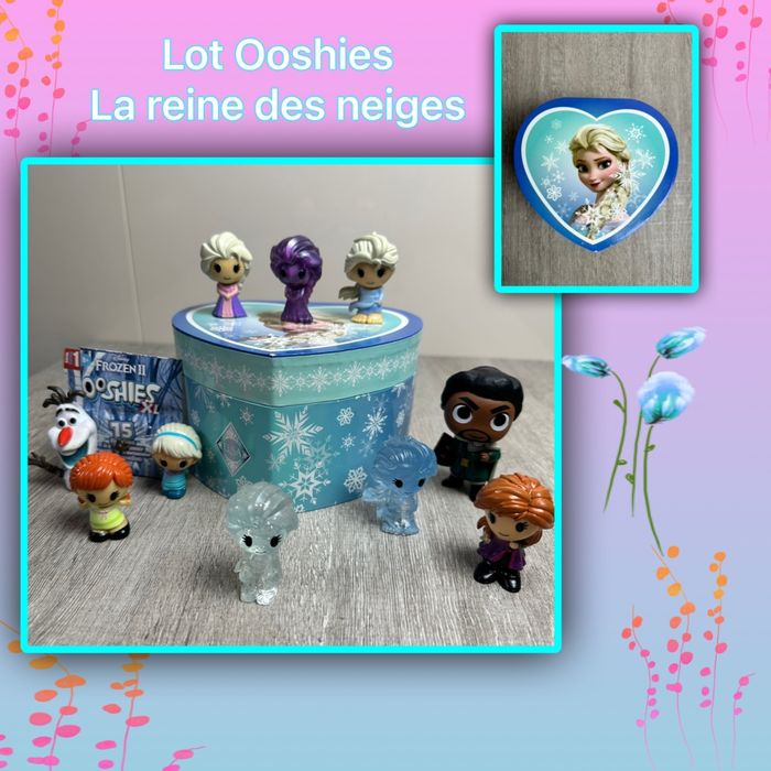 Lot Ooshies Frozen II et boîte de rangement reine des neiges