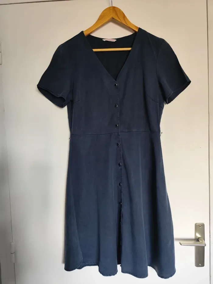 Robe bleue marine Camaieu