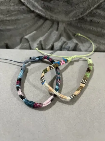 Lot 2 bracelet brésilien tressé ajustable