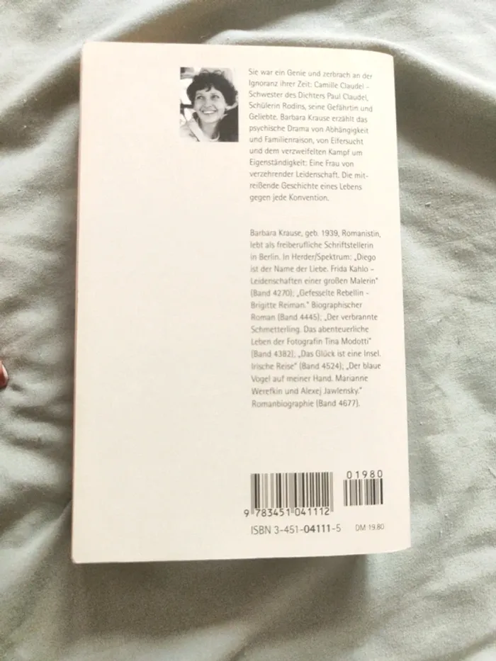 Camille Claudel - Ein Leben in Stein von Barbara Krause - photo numéro 2