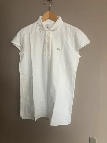 Lacoste polo femme vintage washed blanc taille 40