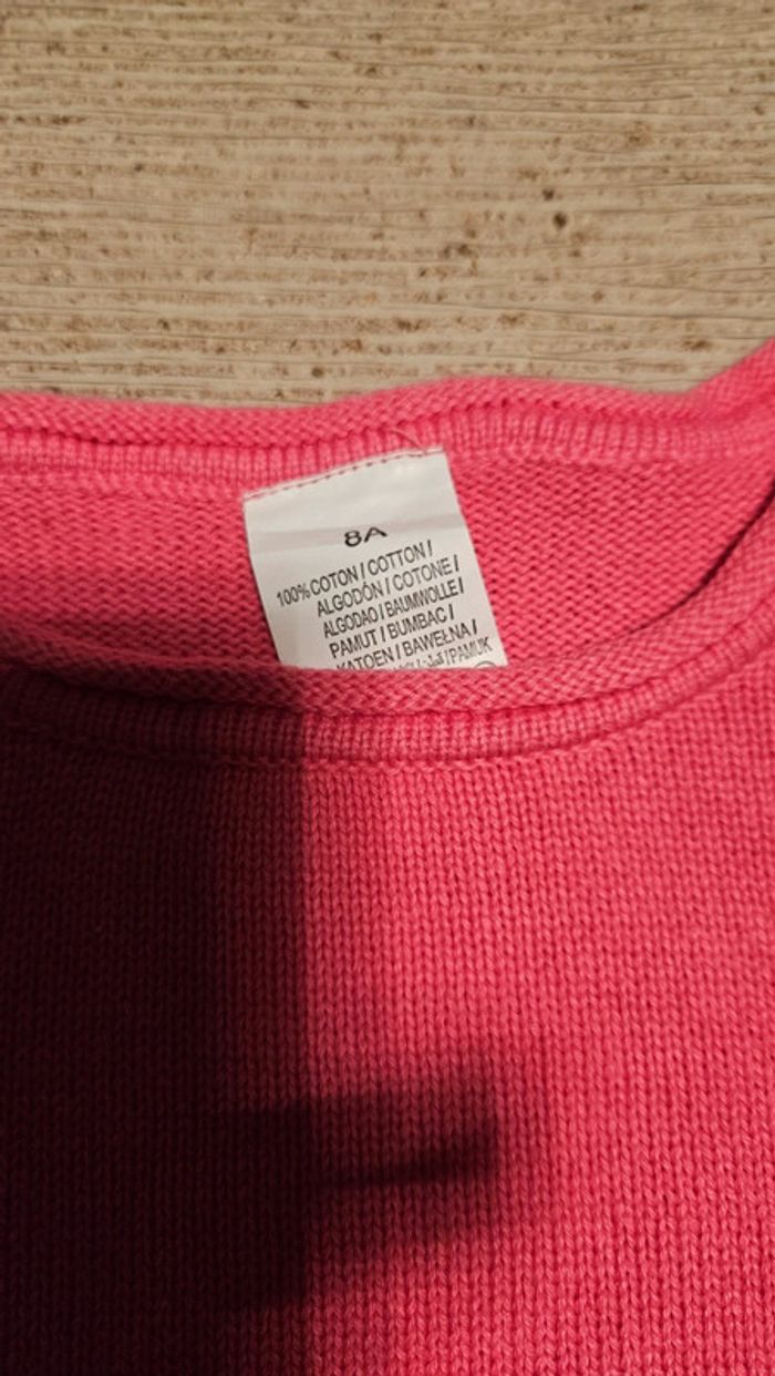 Pull fille rose à manches longues, Kiabi, 8 ans, nickel - photo numéro 4