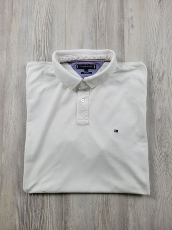 Sweat Tommy Hilfiger blanc à col – taille XXL, très bon état