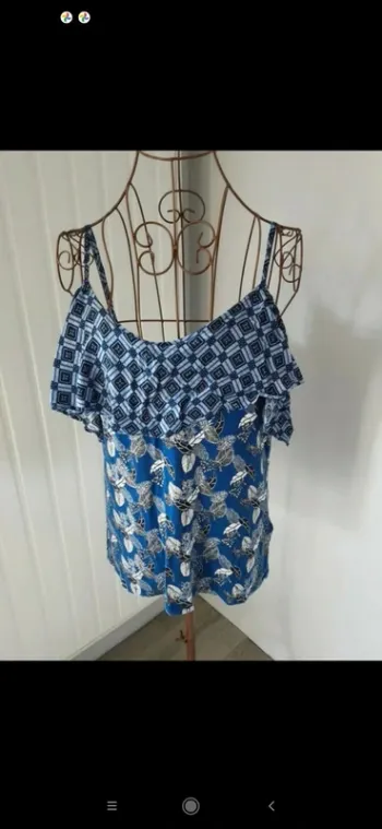 Blouse camaïeu bleue 38