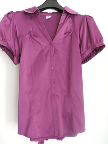 blouse à manches courtes soyeuse