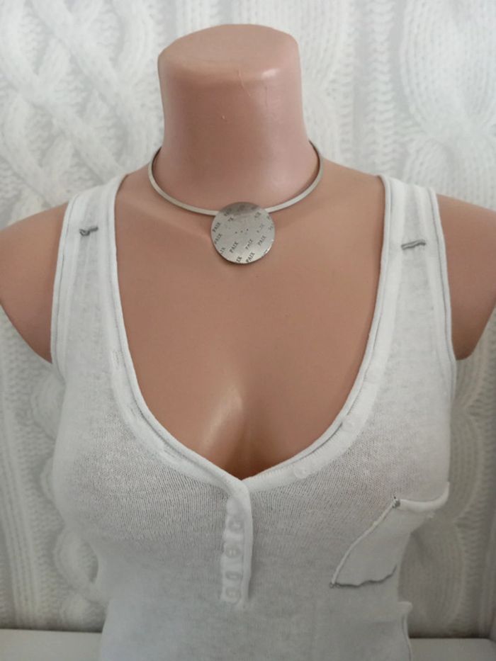 Ras du cou torque message "paix" - photo numéro 2