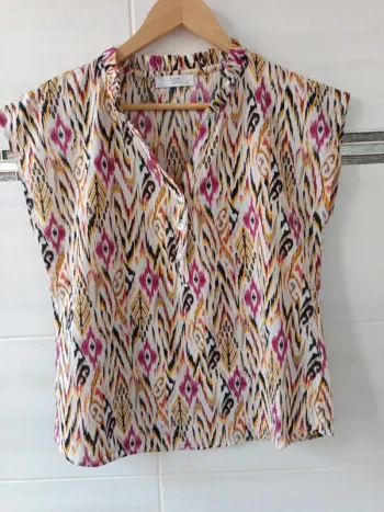 Blouse Sarah John t.36 100% coton
