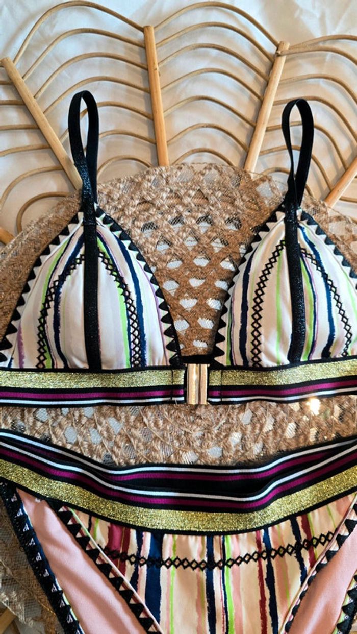 Maillot de bain 2 pièces rayé River Island - photo numéro 4