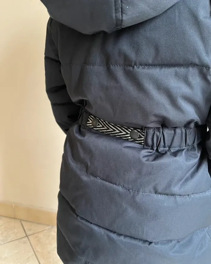Manteau bleu marine à capuche et ceinture 4 ans - Catimini - photo numéro 6