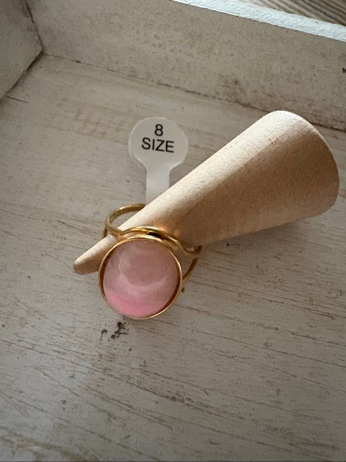 Bague dorée et rose T7 - photo numéro 2