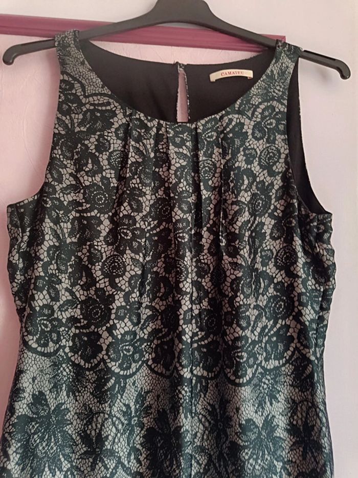 Robe grise à motifs Camaïeu T.38 - photo numéro 3