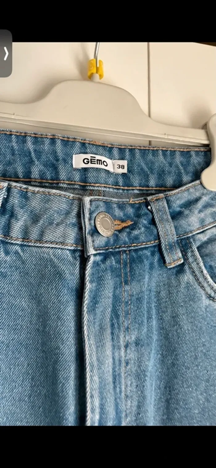 Jean mom large évasé bleu taille M femme gémo - photo numéro 2