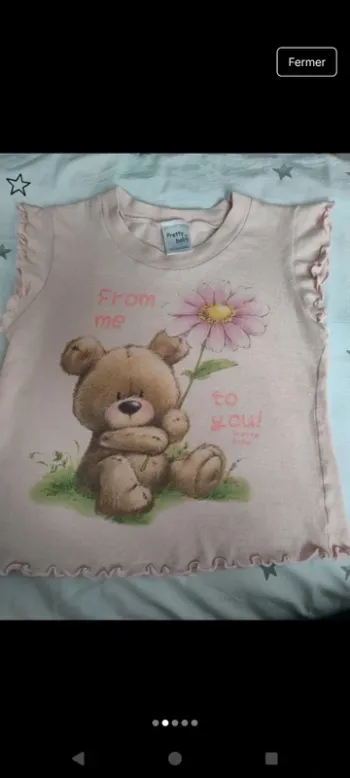 T-shirt fille en 100% coton