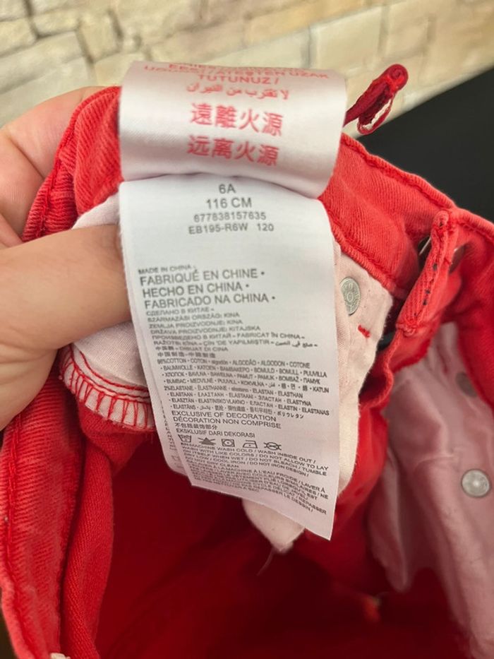 Short rouge Levis 6 ans coupe 511 slim - photo numéro 8