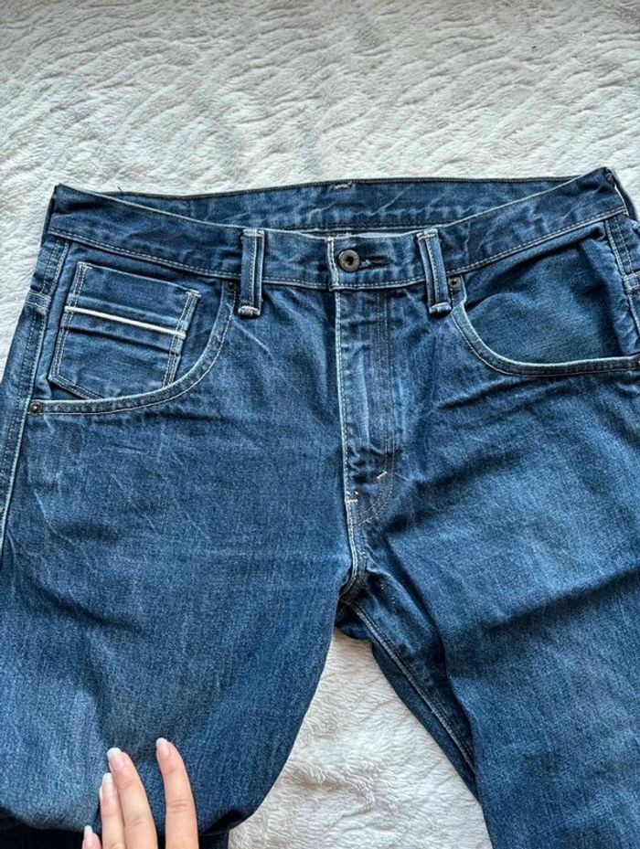 Jean Levi’s 569 loose Straight droit ample homme W33 L30 Made in Mexico bleu foncé L/44 Vintage Y2K - photo numéro 7
