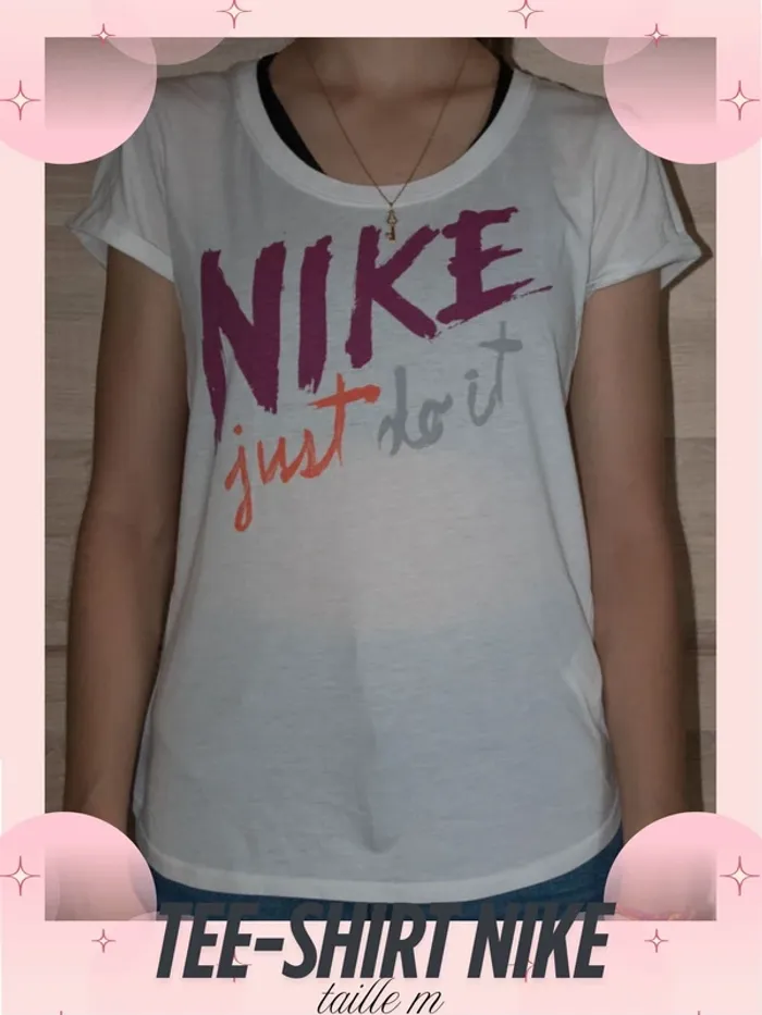 Tee-Shirt blanc léger Nike - Taille M - photo numéro 4