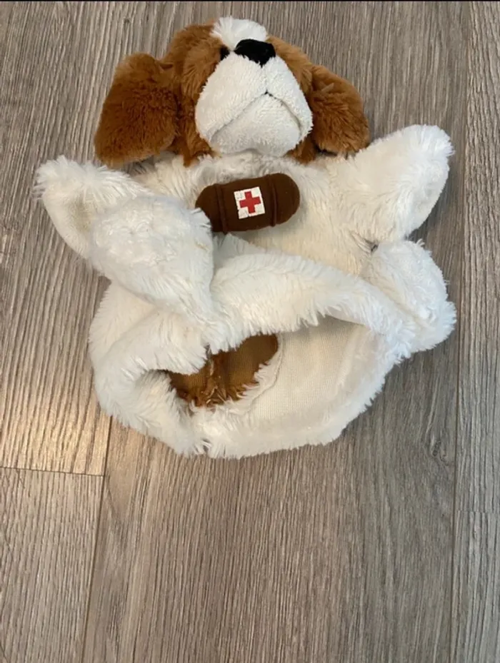 Doudou chien marionnette St. Bernard - photo numéro 2