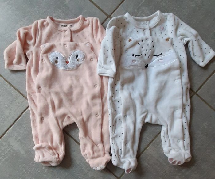 2 pyjamas fille gémo 3mois
