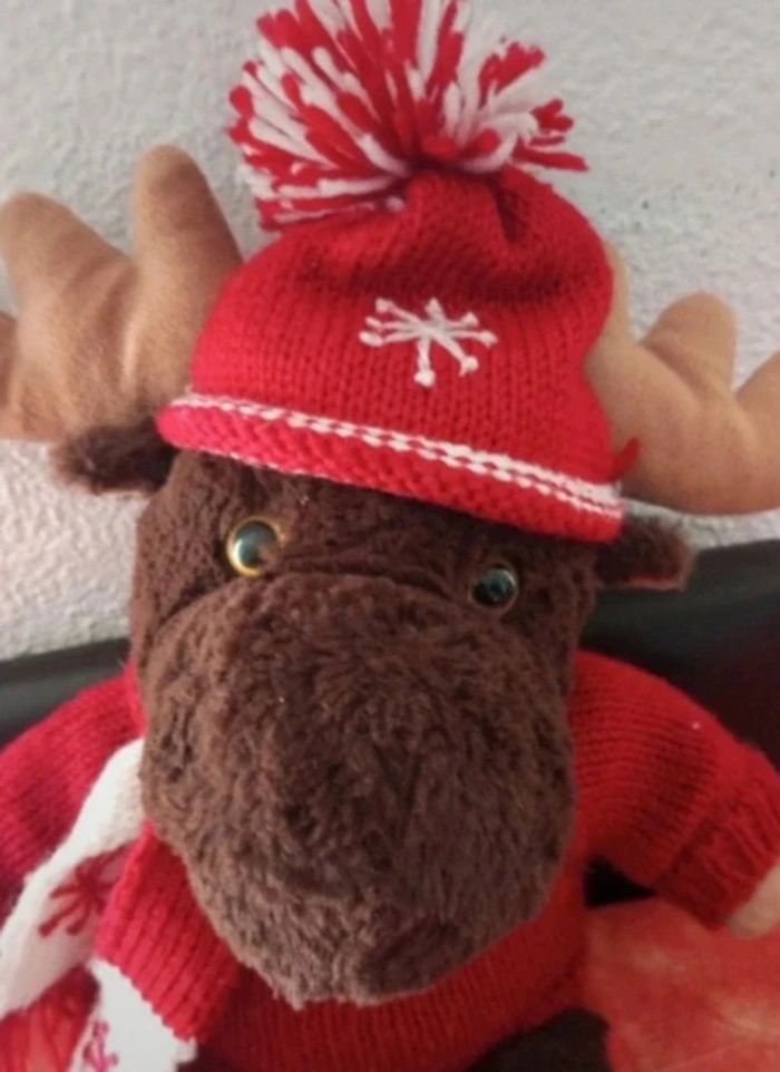 Cerf, élan, rennes noël hiver The Bear Factory, 45 cm - photo numéro 5