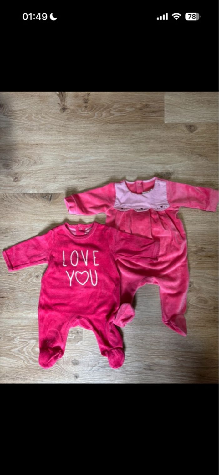 Lot 2 pyjamas roses - photo numéro 2