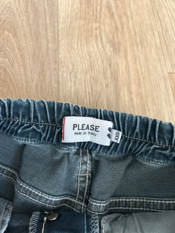 Please jeans bleu délavé coupe droite, taille XS - photo numéro 3
