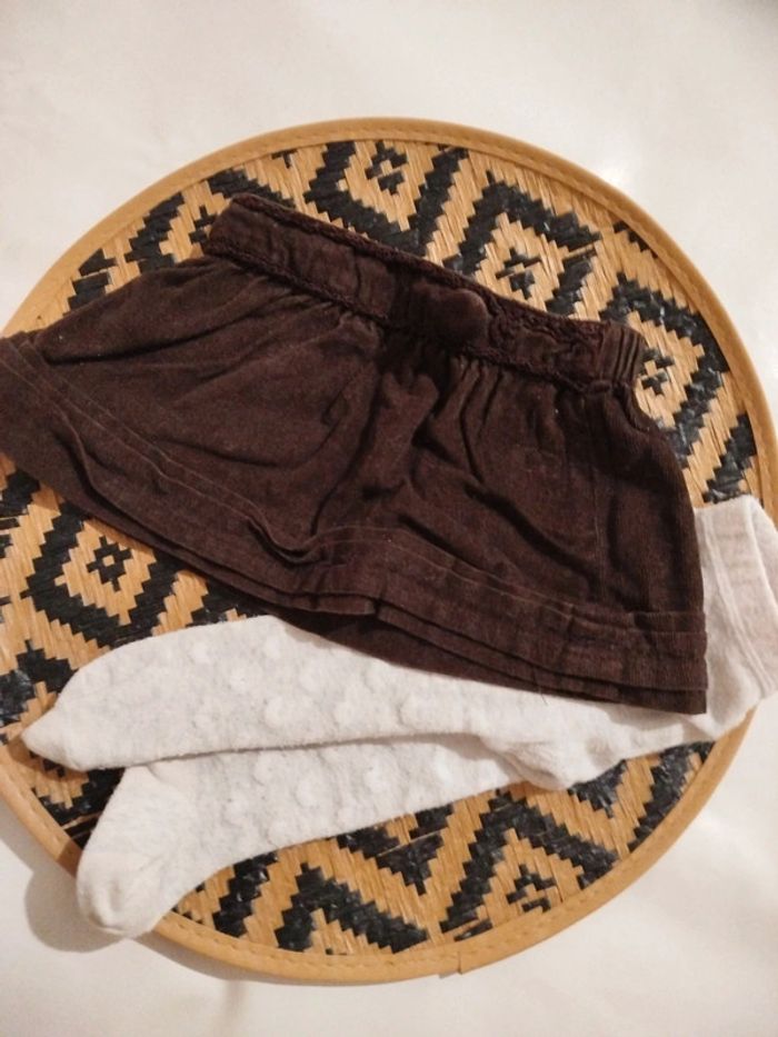 Jupe velours hiver Zara Baby 6 mois 74 cm - photo numéro 5