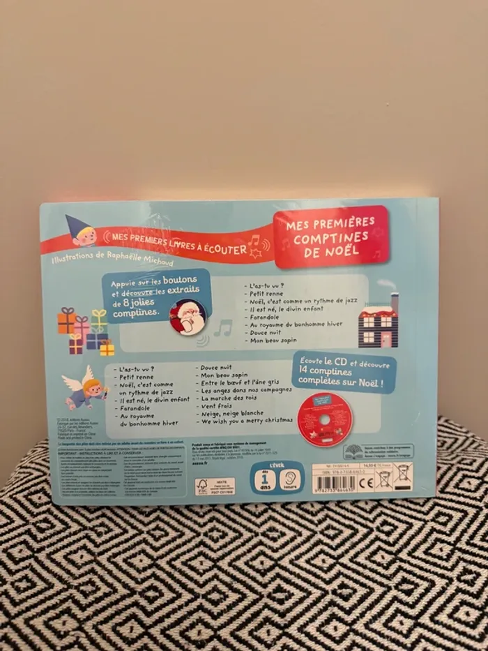 Auzou Eveil - Mes premiers livres à écouter : Mes premières comptines de Noël - 12 mois et + - photo numéro 2