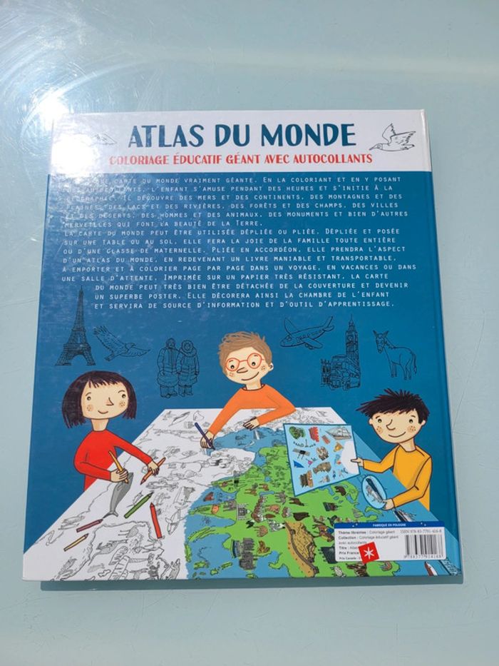 Atlas du Monde 🌍 Coloriage Éducatif Géant avec Autocollants - photo numéro 8