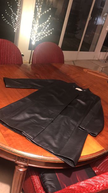 Manteau cuir noir Gérard Darel T40
