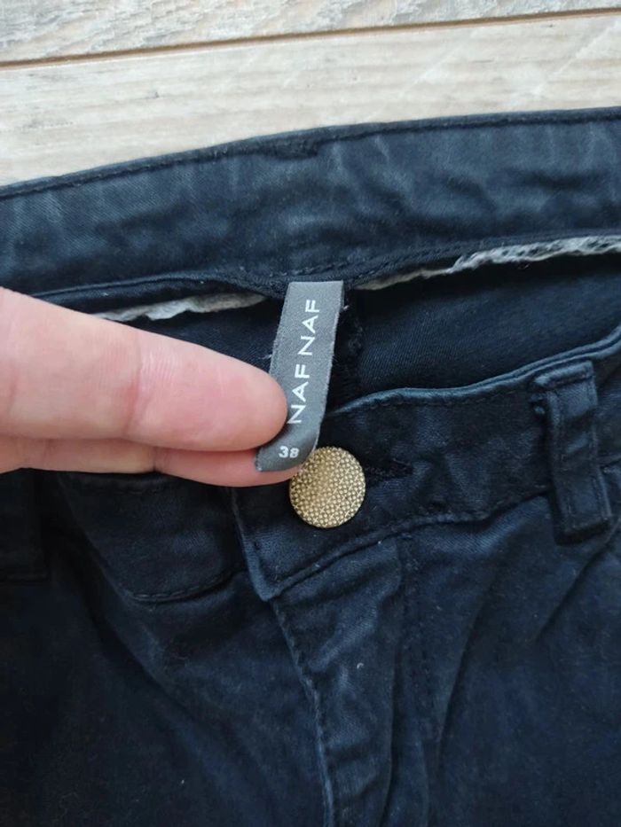 Jeans skinny stretch noir chevilles zippées taille 38 Naf Naf - photo numéro 6
