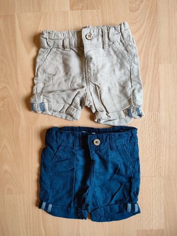 Lot de 2 shorts en coton effet lin Pat & Ripaton LH en 6M