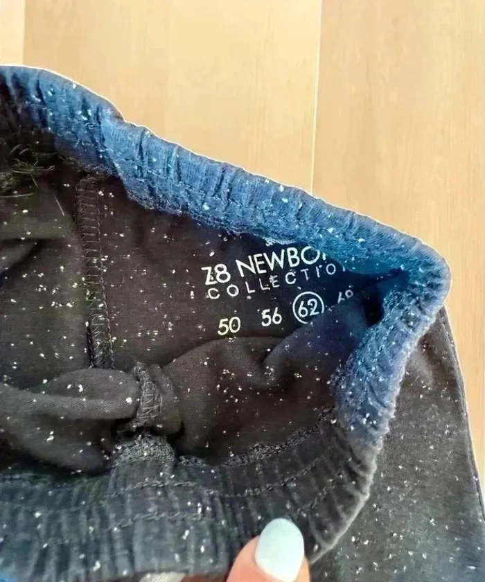Sarouel Bébé Z8 Newborn Gris Foncé Chiné - Taille 68 cm (6 Mois) - Très Bon État - photo numéro 2