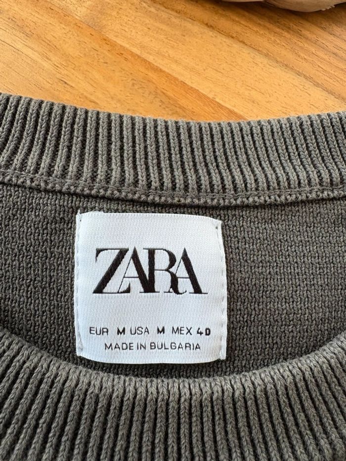 Pull Zara homme gris M - photo numéro 2