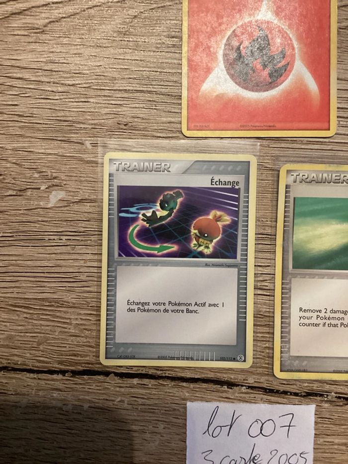 lot de 3 cartes Pokémon année 2005 - photo numéro 2