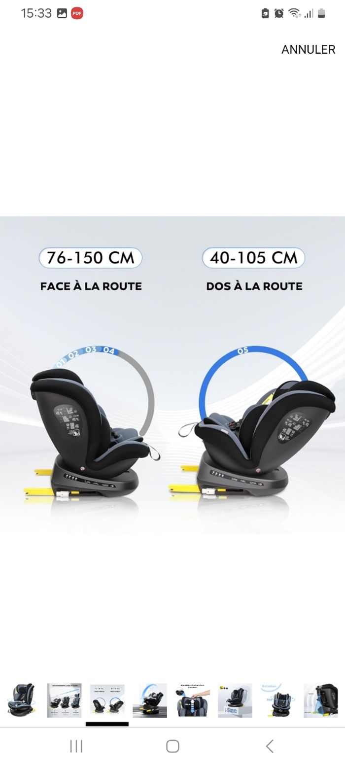 Siège auto Reeclo (naissance --->12ans) - photo numéro 10